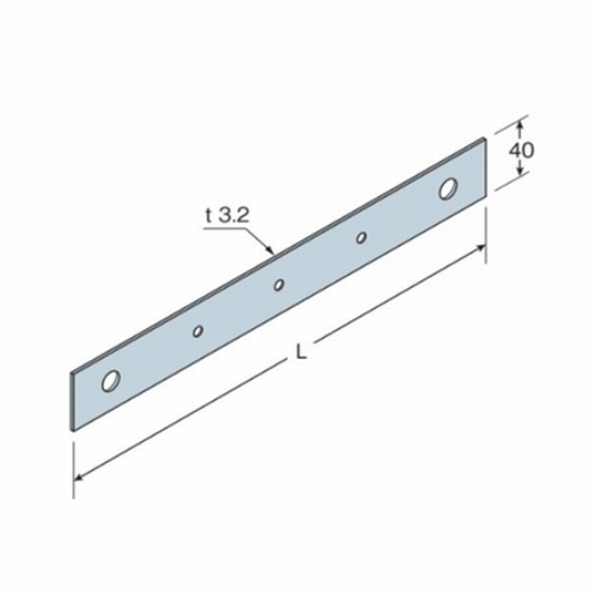 短ざく金物S L=300/330/360/390/420/450mm