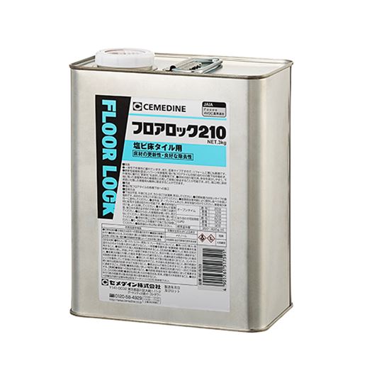 【廃盤】フロアロック210 3kg 塩ビ床タイル用 変成シリコーン樹脂系接着剤