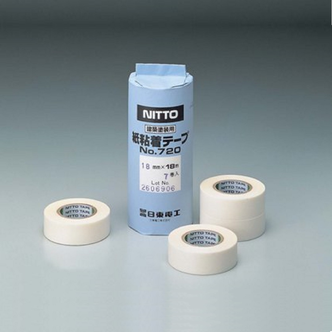日東電工 マスキングテープ 建築塗装用 幅18mm 7巻 No.720N 通販