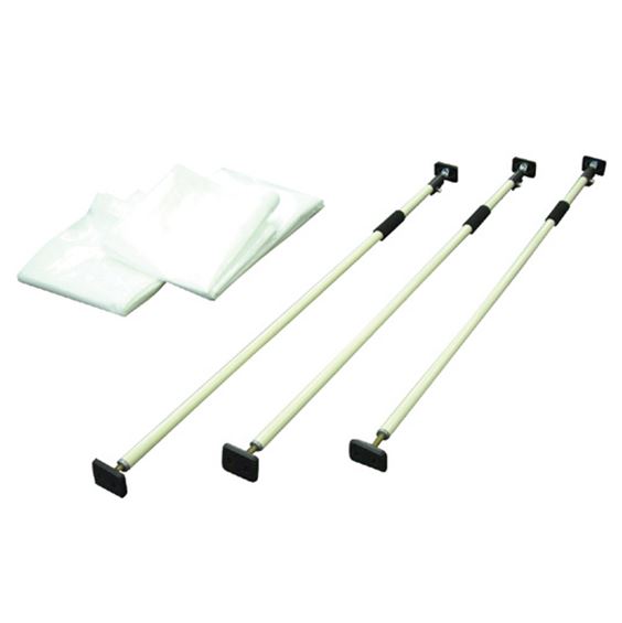 リフォームカーテン カーテン幅2000mm×高さ2800mm(2枚)・支柱1600mm~2900mm(3本)《1セット》