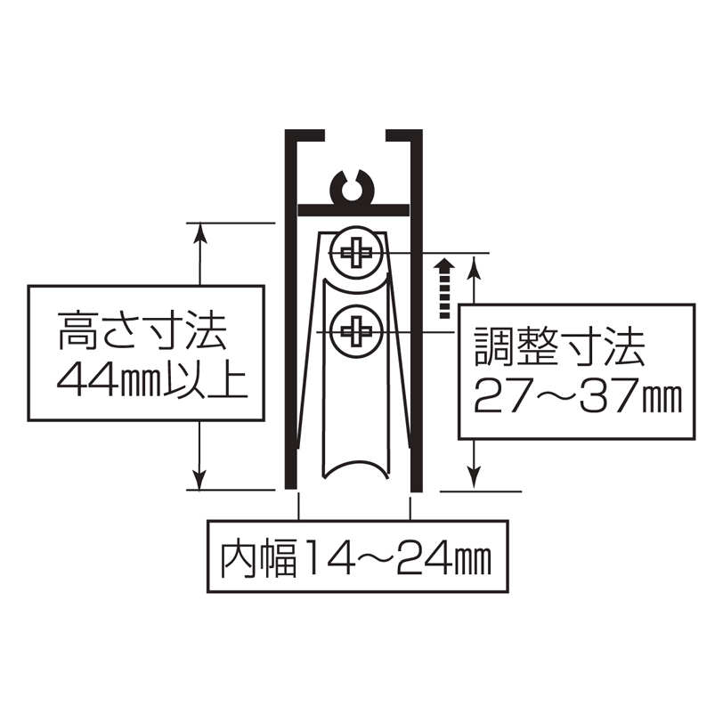 サッシ用取替戸車 M14(A)(B)035型