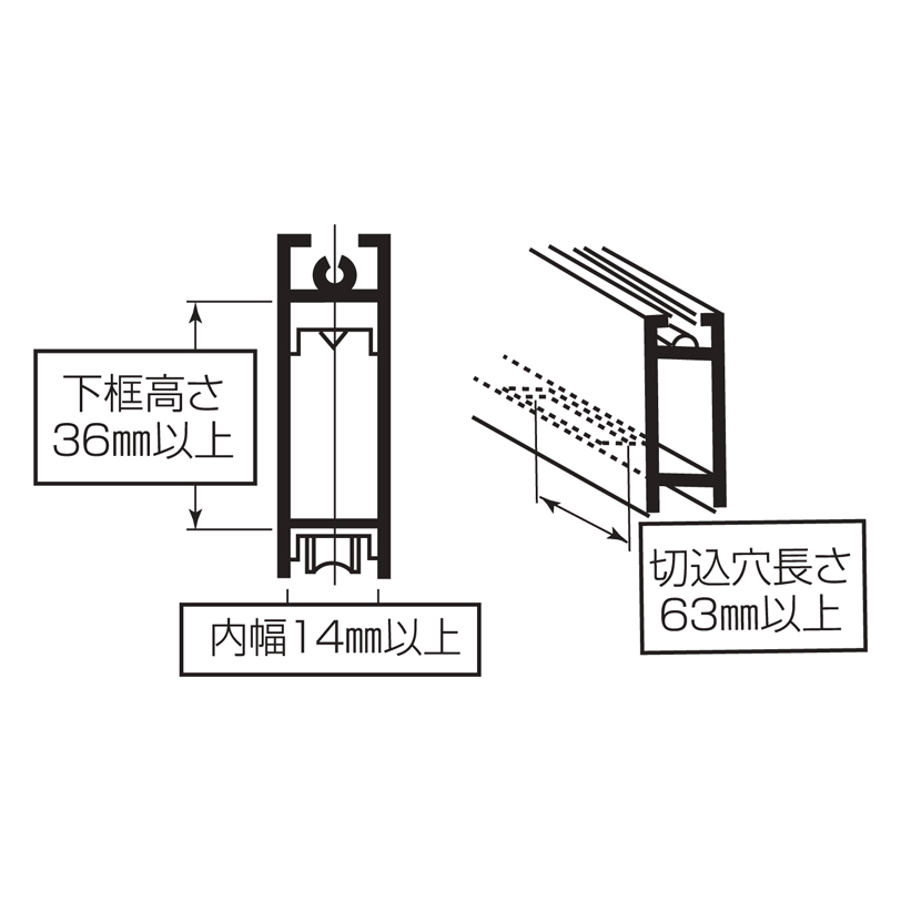 サッシ用取替戸車 MT14(A)(B)030型