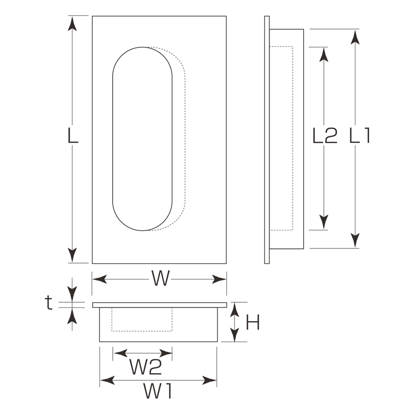 シラキウッド　オスロ引手　W-93
