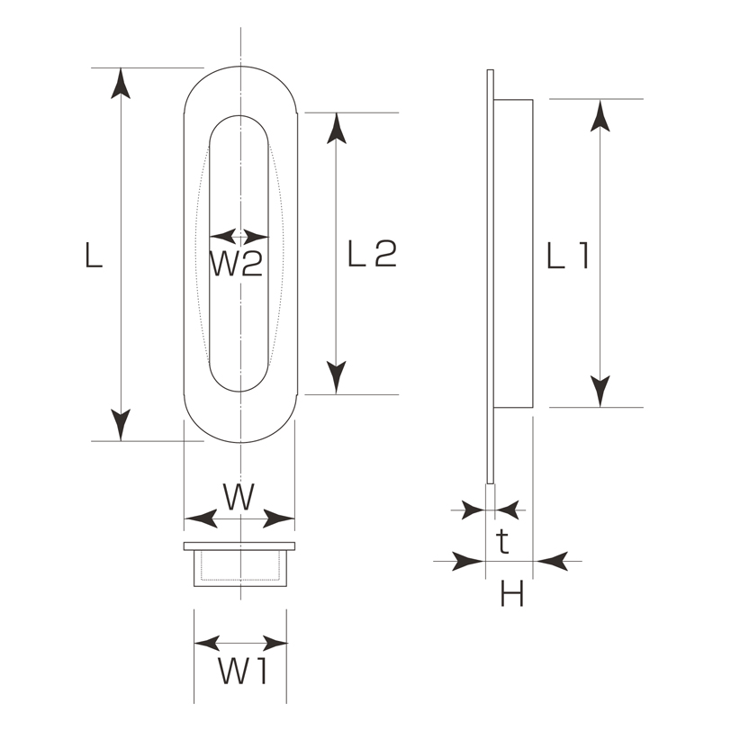 マイウッド サークル両手掛引手 W-242