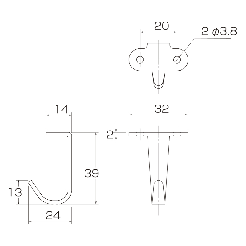 ステンレスフック TYPE-3 S-756