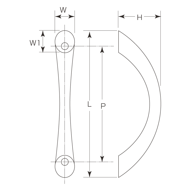 ブリッジハンドル(裏ビス) D-430N