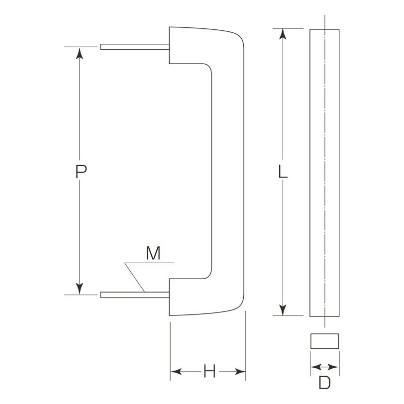 マイウッド　平型取手　W-214