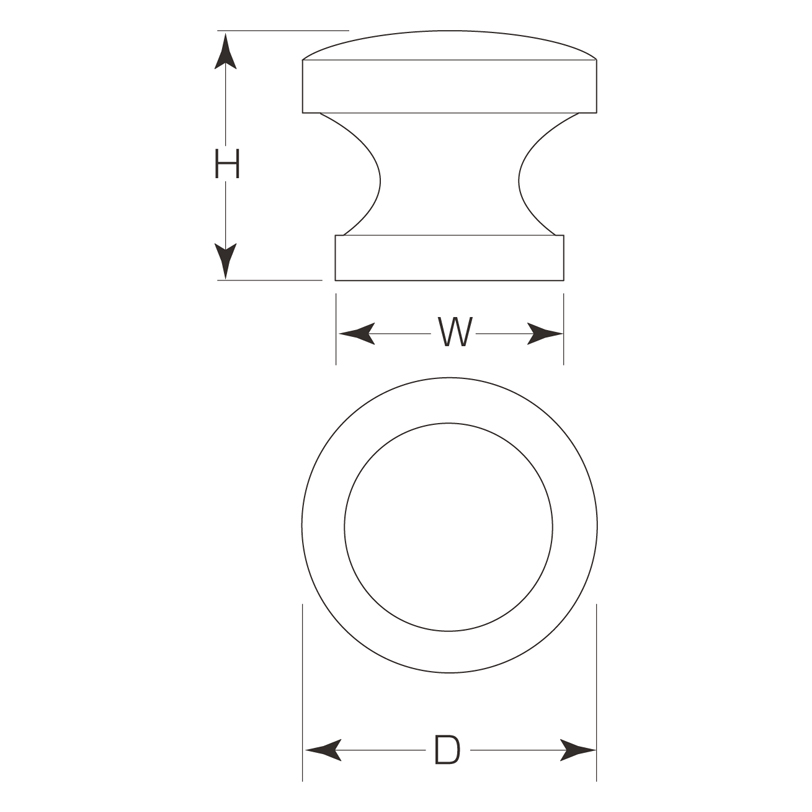 マイウッド　シャープつまみ（裏ビス）　W-218