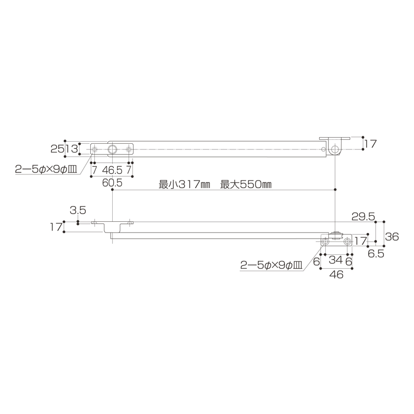 ステンレス ニュードアストッパー(高受型)(細座) S-308