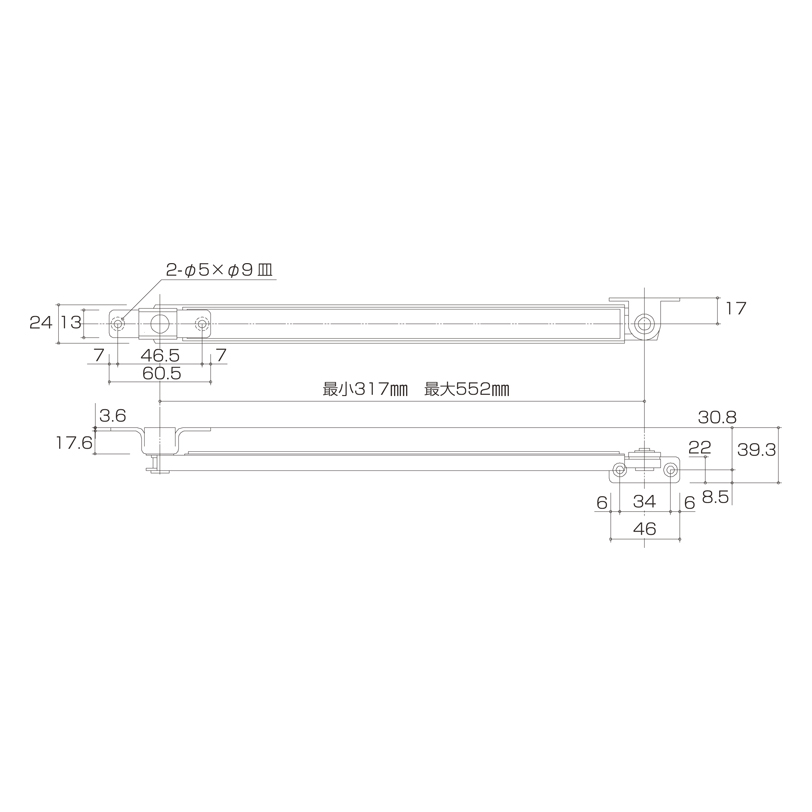 アルミ ドアストッパー(高受型) A-310