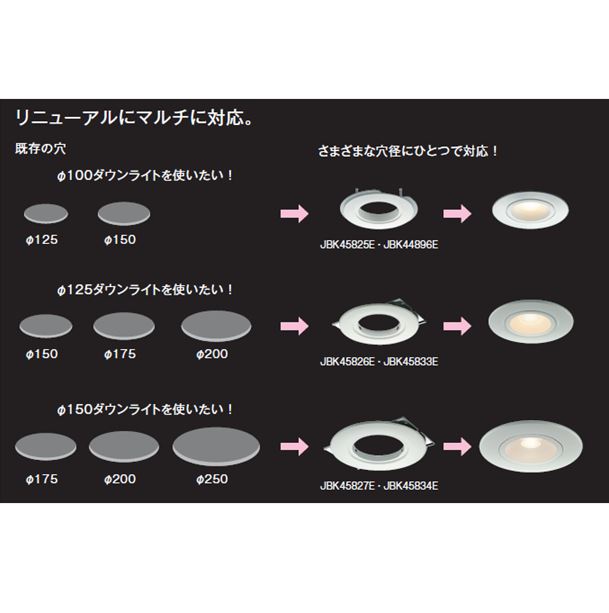 PA-100 75 Bダウンライト用 リニューアルプレート 器具φ75→天井埋込穴φ100用 ブラックテス ライティング 施設照明用部材  100%品質保証!