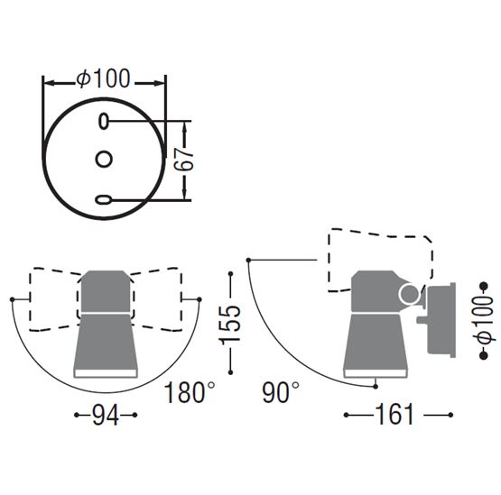 【廃番商品】アウトドアスポット 白熱球60W相当 電球色 防雨型散光