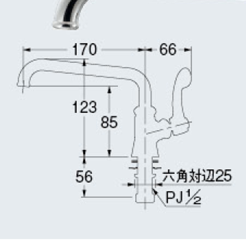 厨房用立形自在水栓 700-707-13QR カクダイ | 業務用建材・建築資材の通販サイト【ソニテック】