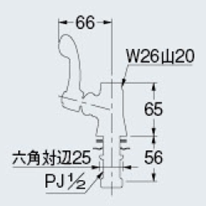 【廃番商品】厨房用左ハンドル立形自在水栓本体 724-797-13QR