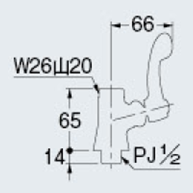 【廃番商品】厨房用立形自在水栓本体 700-412-13QR