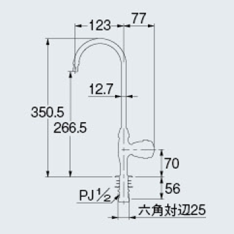 【廃番商品】立形グーズネック水栓 700-903-13