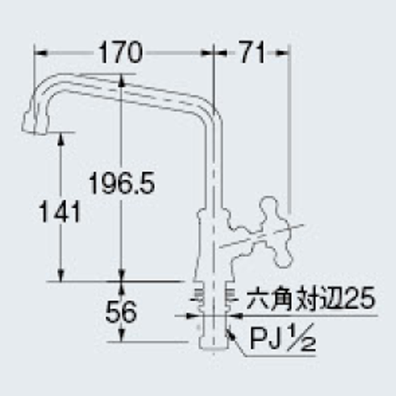 【廃番商品】泡沫立形自在水栓 700-711-13