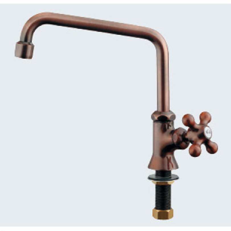 【廃番商品】カラー泡沫立形自在水栓（ブロンズ） 700-712-13