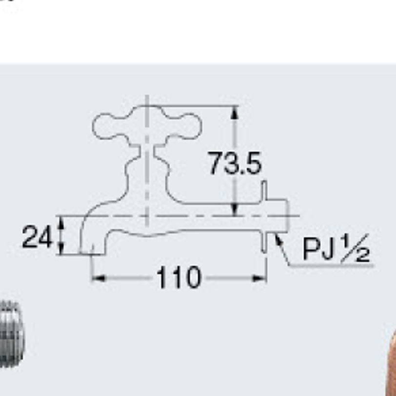 【廃番商品】カラー胴長横水栓(ブロンズ) 7020FBP-13