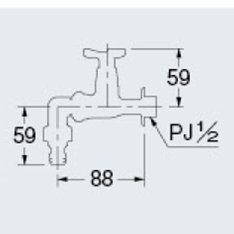 【廃番商】ガーデン用ショート水栓（ブロンズ）