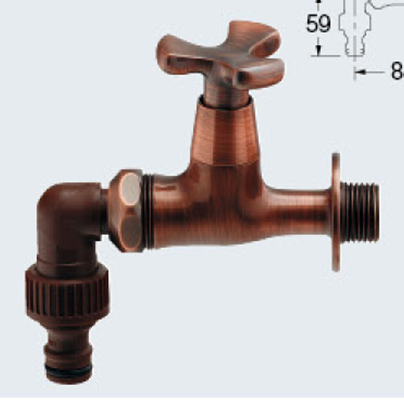 【廃番商】ガーデン用ショート水栓（ブロンズ）