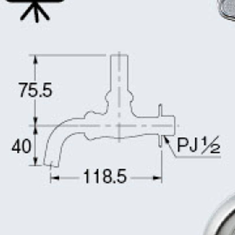 【廃番商品】共用万能ホ-ム水栓（凍結防止つき・レトロ） 寒冷地用 701-545-13