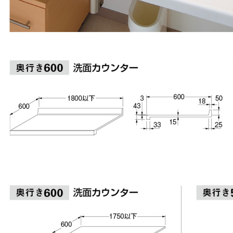 洗面カウンター 497-101