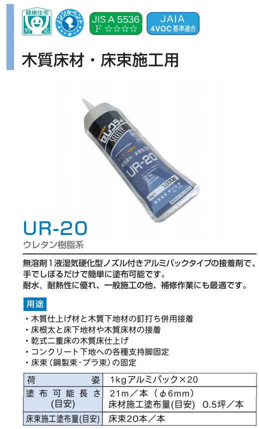 セレクティ UR-20 木質床材・床束施工用 オーシカ 業務用建材・建築資材の通販サイト【ソニテック】