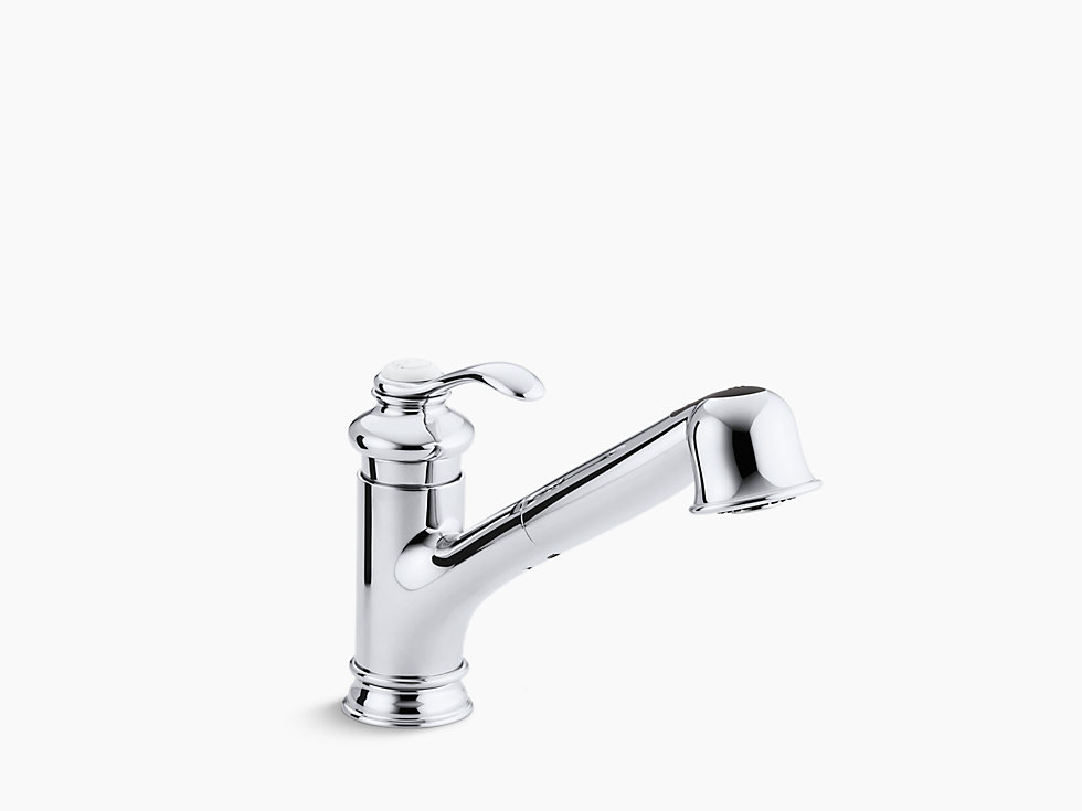 【廃盤】KOHLER フェアファックス シングルレバー キッチン水栓 K-12177-CP 吐水D229XH152 ポリッシュドクローム
