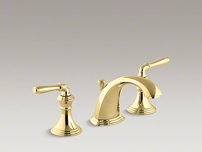 KOHLER デボンシャー 2ハンドルワイドスプレッド 洗面用水栓 K-394-4-PB 吐水D162XH86 バイブラントポリッシュドブラス