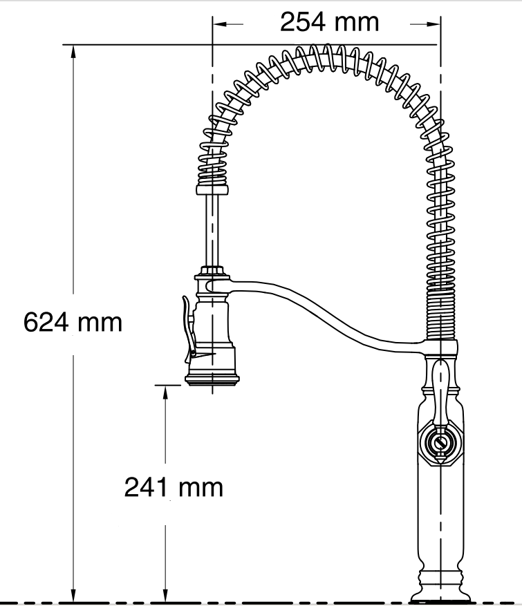 KOHLER トゥールナン シングルレバー キッチン水栓 K-77515-CP 吐水D254XH241 ポリッシュドクローム