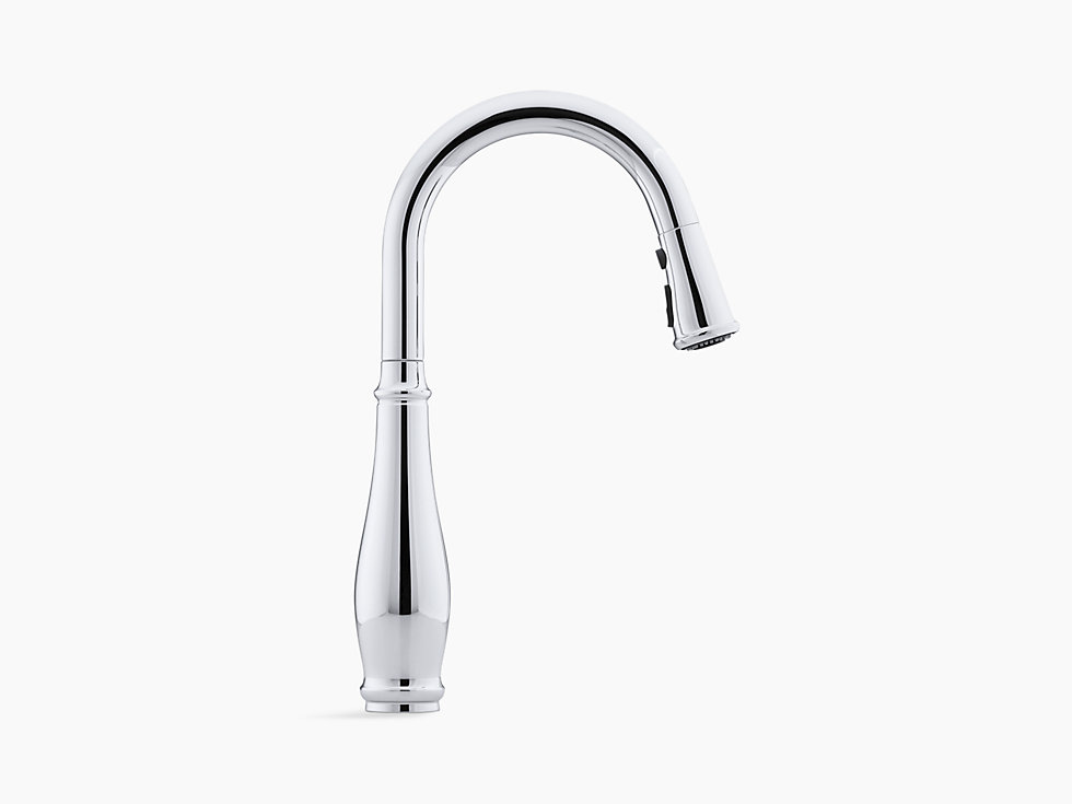 KOHLER クルーエット シングルレバー キッチン水栓 K-780-CP 吐水D200XH259 ポリッシュドクローム