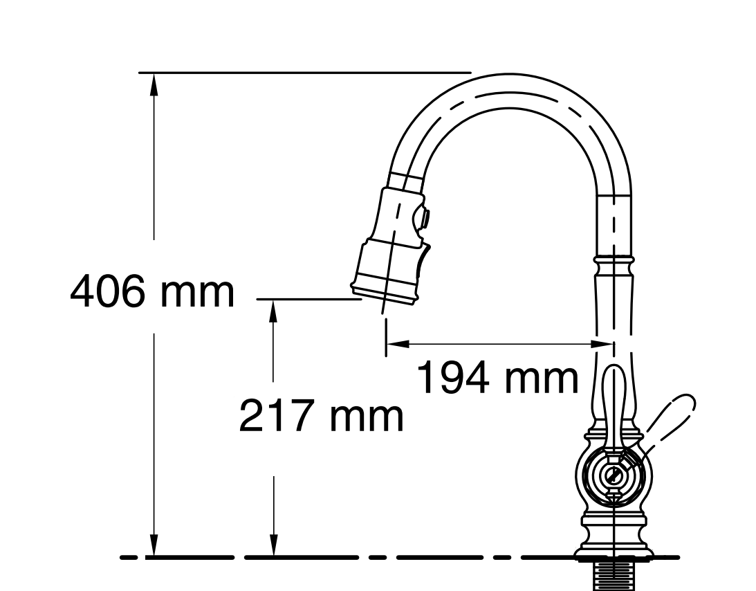 KOHLER アーティファクツ シングルレバー キッチン用混合水栓 K-99261-CP 吐水D194XH217 ポリッシュドクローム