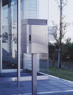 ステンレスポスト ASP-400 業務用大型ポスト(ポール付)