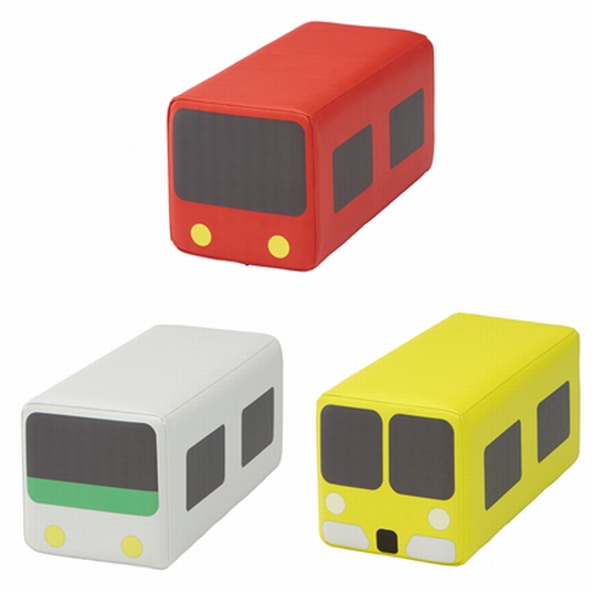 omoio(水上) トレインクッション レッド/グレー/イエロー KS-TC (旧品番:AO-100R) W500×D250×H250mm(納期約3~4週間)