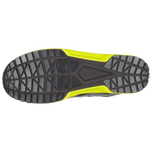 安全靴ワークシューズ オールマィティLS ローカット C1GA170005（紐） グレー×ブラック×グリーン　サイズ24.5～28.0、29.0（EEE）