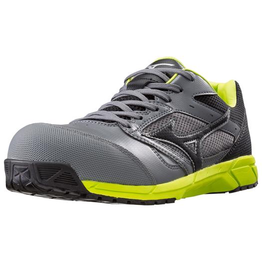 安全靴ワークシューズ オールマィティLS ローカット C1GA170005（紐） グレー×ブラック×グリーン　サイズ24.5～28.0、29.0（EEE）