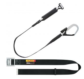 胴ベルトスチールＭ黒 平ロープＡ環Ｌ1セット