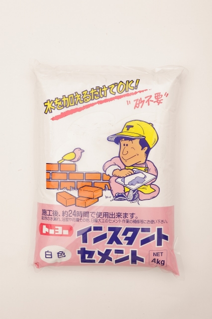 インスタントセメント 容量:4kg 白色