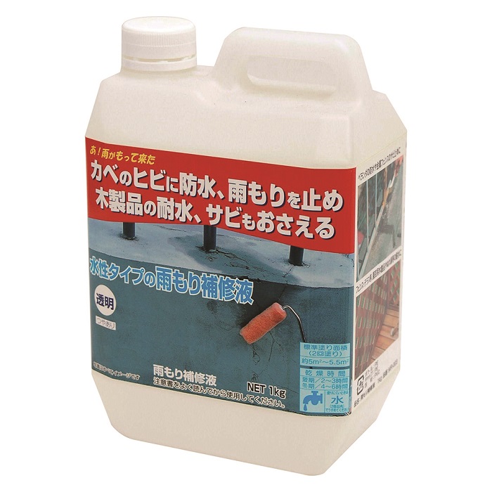 日本ミラコン産業 雨もり補修液 透明 1kg MR-003 10個入り - 5