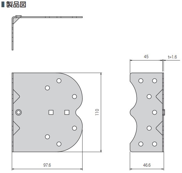 N-フリーダム筋かいプレート(壁倍率2倍用)NF45-BP カナイ 業務用建材・建築資材の通販サイト【ソニテック】