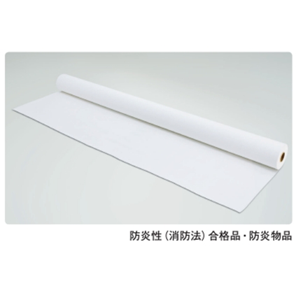 養生材 PE防炎クロス 巾1.8m×長さ50m×厚み0.30mm ホワイト