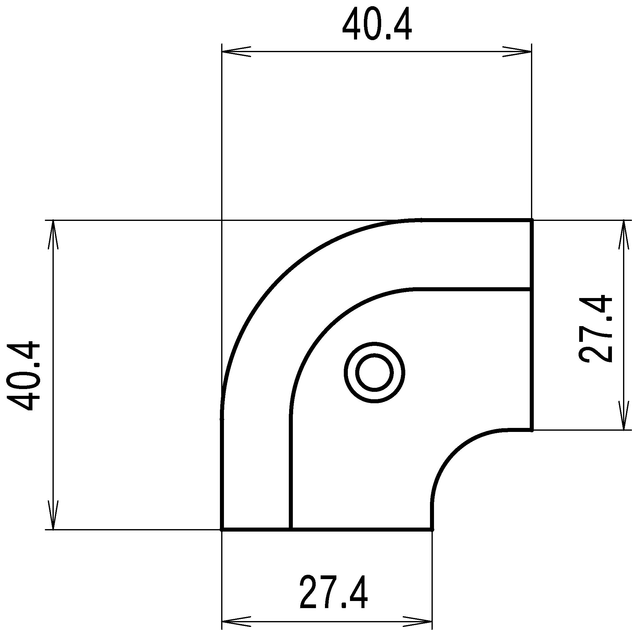 への字コーナーカバー 25幅用 D314A アルミ ホワイト 出隅 日中製作所 業務用建材・建築資材の通販サイト【ソニテック】