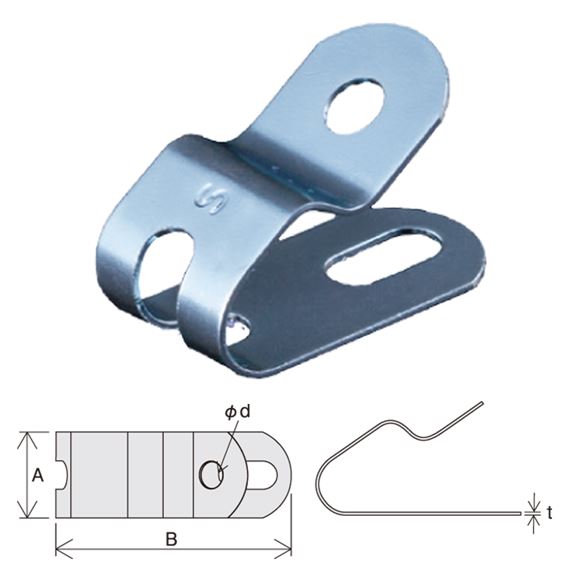片サドル（クリアパッケージ） 同軸ケーブル/Fケーブル用 JM2-SML