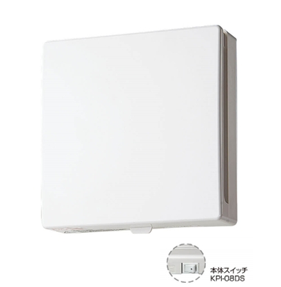 排気ファンインテリアパネル形(大風量形) KPIH-08DS（本体スイッチ付） 端子接続 適合パイプφ100