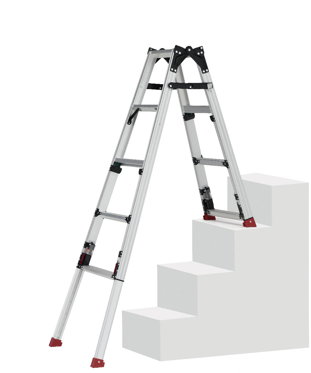 2022 脚立 5段 はしご兼用伸縮脚立 最大段差が約31cmまで対応できる上部操作式スタンダードタイプ 四脚アジャスト式はしご兼用脚立 SCN- 150A 5尺 折りたたみ 軽量 梯子 スタッピー 伸縮 ピカ