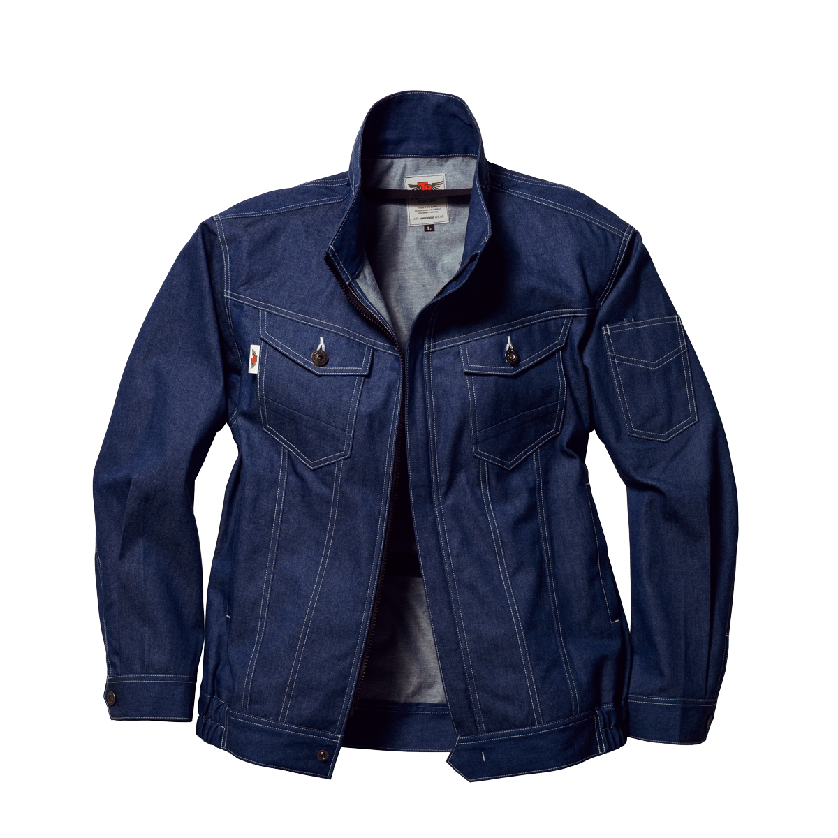 TR(トルネードラカン)冷却服 長袖ブルゾンTR2261-72-M～5L デニムブルー