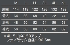 TR(トルネードラカン)冷却服 長袖ブルゾンTR3261-02-M~5L ネイビー