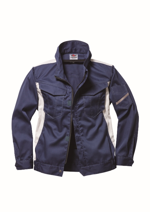 TR(トルネードラカン)冷却服 長袖ブルゾンTR3262-96-M～5L ブルー×シルバー