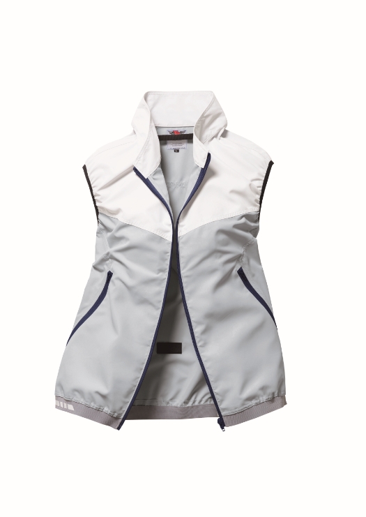 TR(トルネードラカン)冷却服 ベストTR1391-107-SS～5L シルバー×オフホワイト